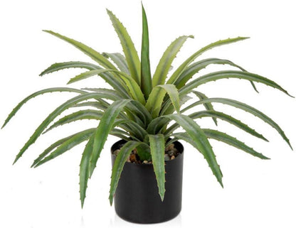 Kunstpflanze Agave Aloe Vera Dekopflanze 33cm Gefrostet