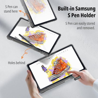 EasyAcc Samsung Galaxy Tab S6 Lite Hülle 10.4 Zoll mit S Pen Halter Schwarz