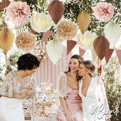 Boho Party Deko Set Beige Pastell Hochwertige Qualität