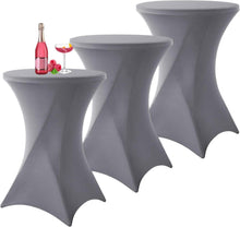 Stretch Stehtisch Husse 3er-Set für Bistrotisch 80-85cm Hellgrau