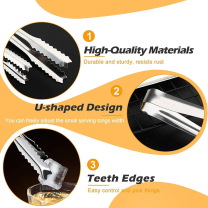 6 Stück Candy Bar Zubehör Küchenzange Edelstahl Zuckerzange