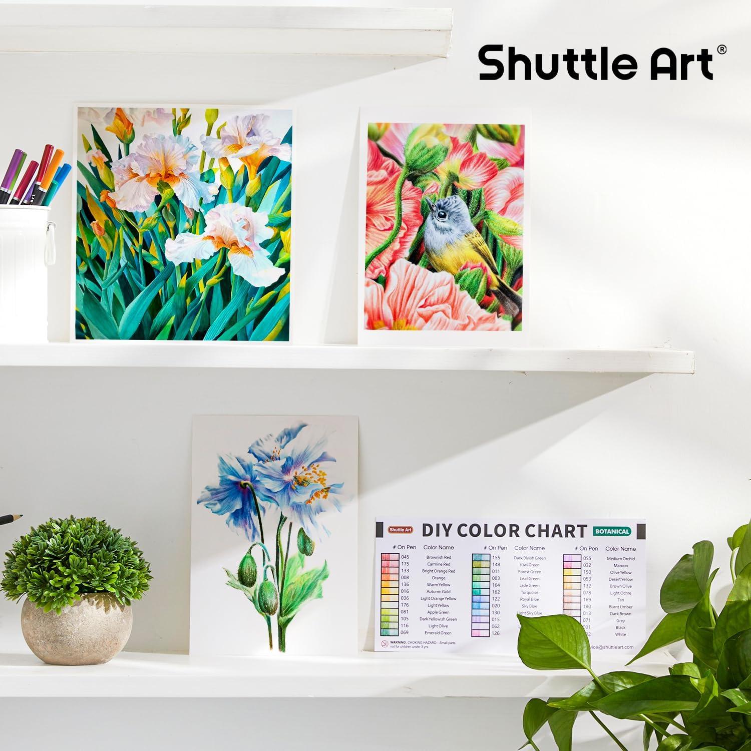 36 Botanik Buntstifte Set für Erwachsene, Malen und Zeichnen von botanischen Szenen