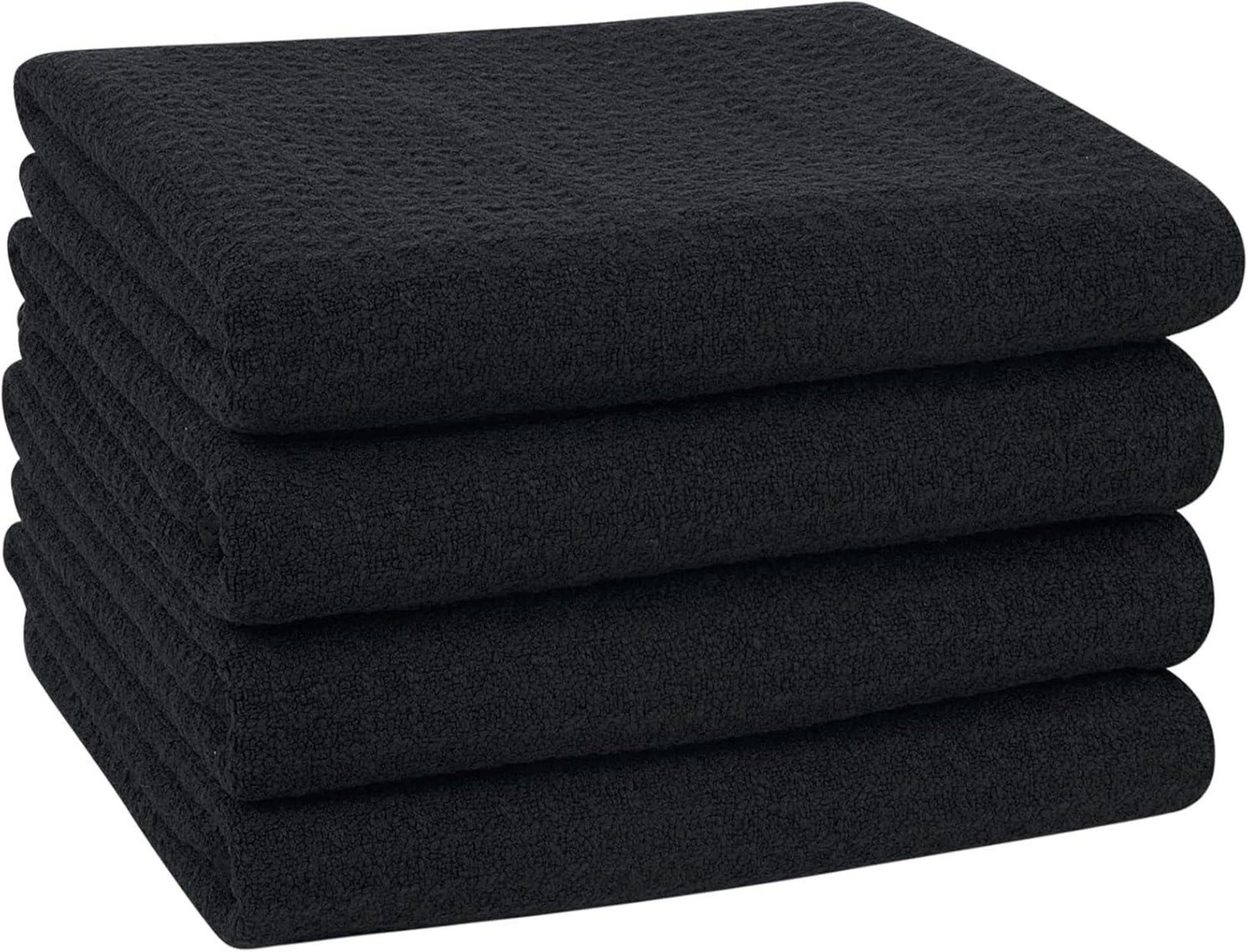 Mikrofaser Geschirrtücher Schwarz 40x60cm 4er Pack