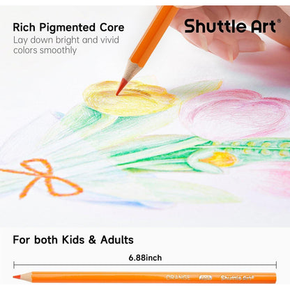 Shuttle Art 504 Buntstifte Set für Kinder, 12 Lebendige