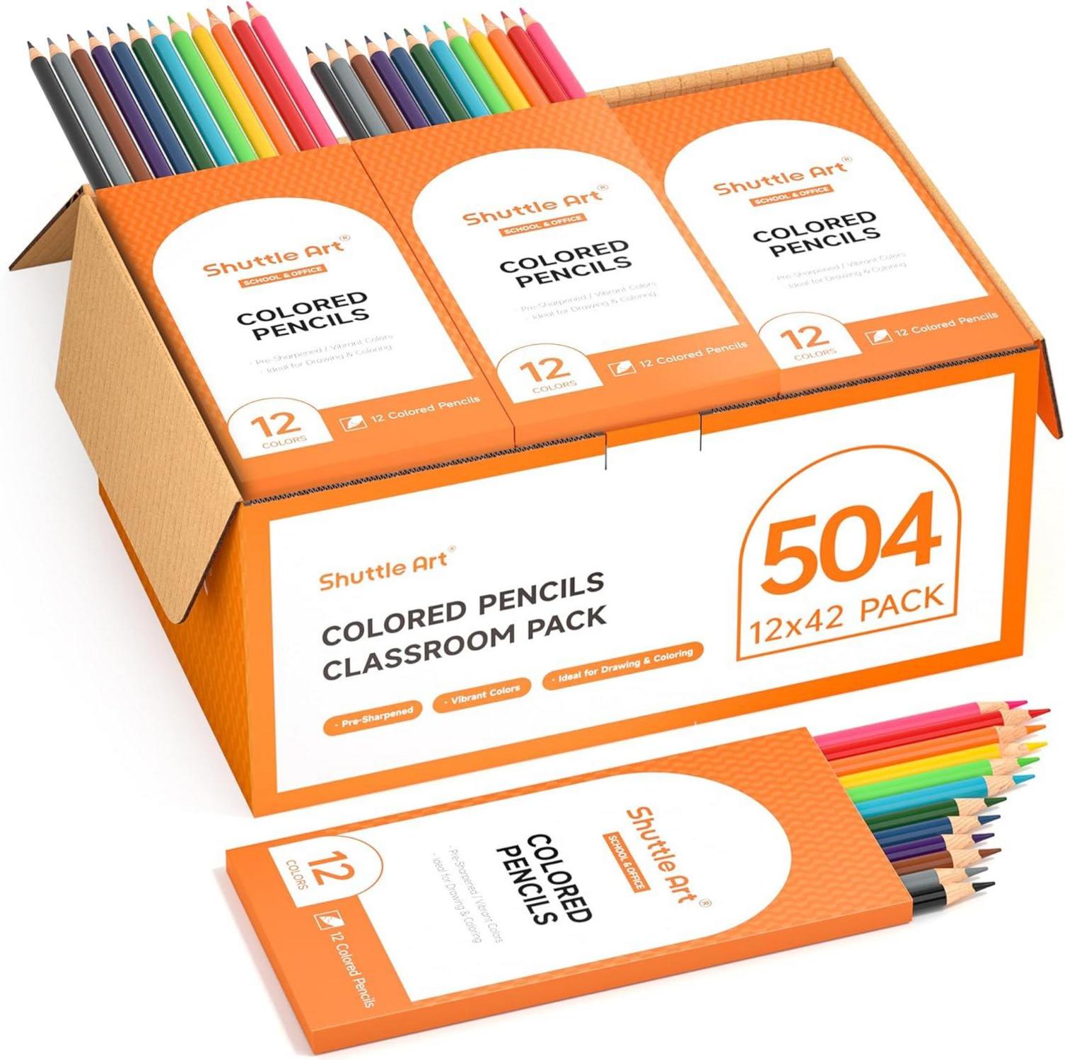 Großpackung Buntstifte 504 Kinder Schule Weihnachten