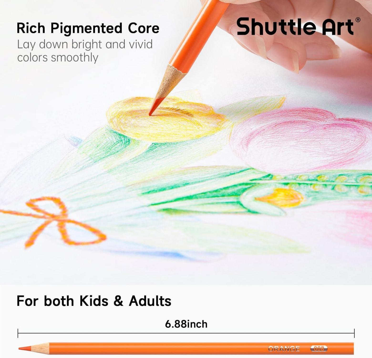 504er Shuttle Art Buntstifte Set für Kinder, 12 Lebendige Farben