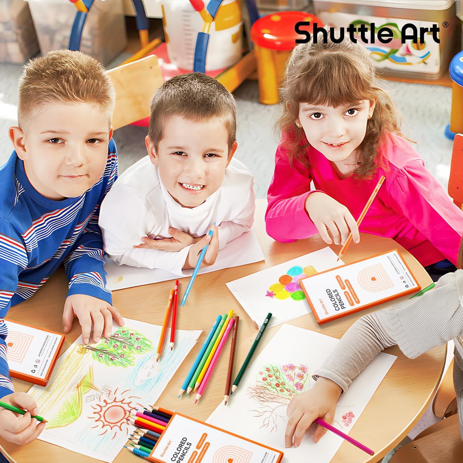 504er Buntstifte Set für Kinder, 12 Farben, Schule & Weihnachten
