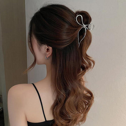 4er Set Moderne Silber Metall Haarklammern Haarspangen Klauen