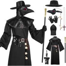 Herren Pestarzt Kostüm Set mit Maske und Zubehör XL