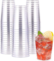 Transparente Plastikbecher, 300ml, 50 Stück - Party Weingläser