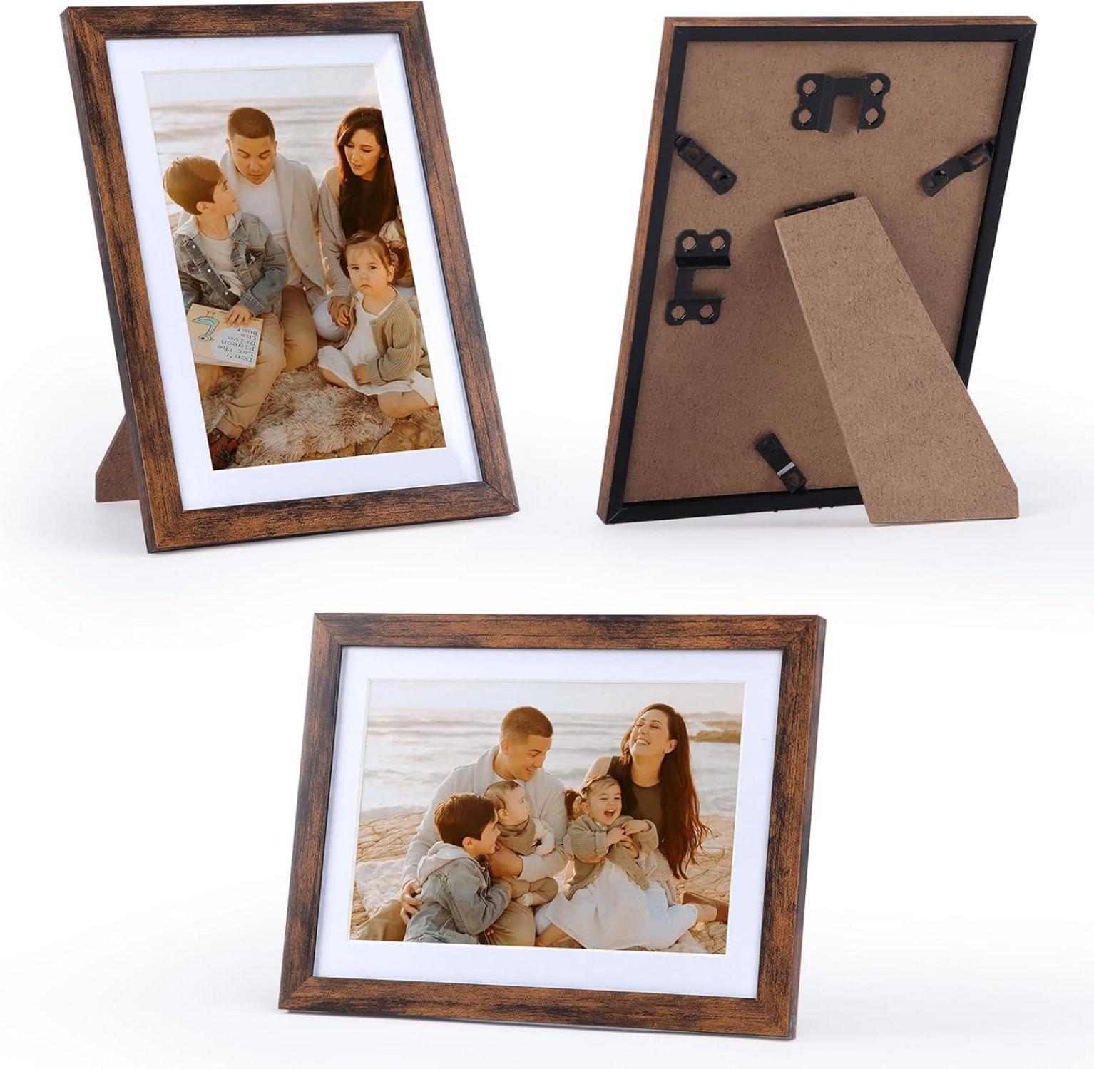 10er Set Bilderrahmen 10x15 13x18 Braun Collage Fotorahmen