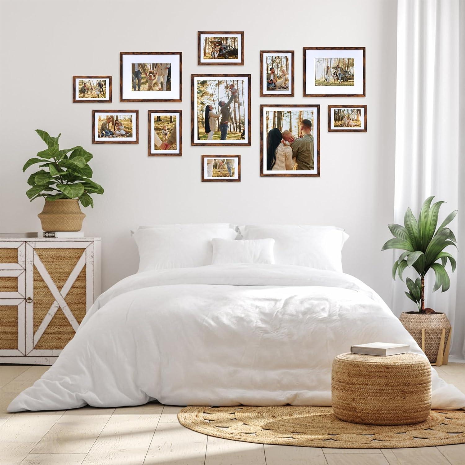 Fotorahmen 10x15 13x18 cm Set Braun Collage Wand Tisch Display