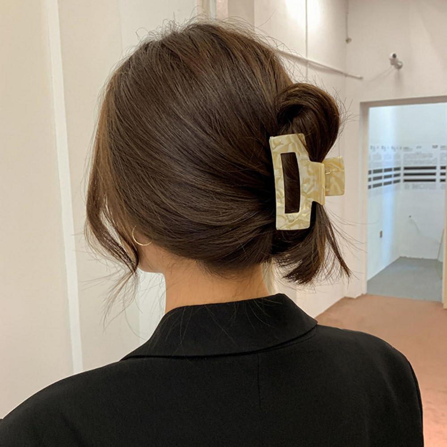 3er Set Acetat-Haarklammern Leopard Haarspangen Haarstyling-Zubehör