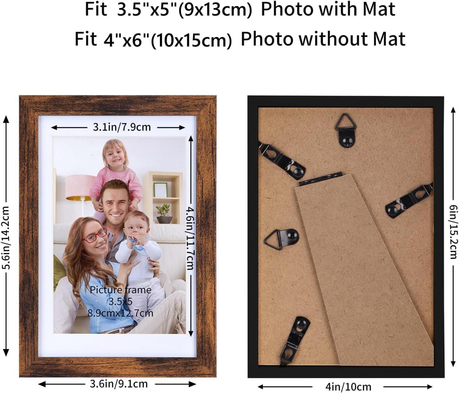 Bilderrahmen 9x13 cm Braun Passepartout Collage Set 10x15 cm