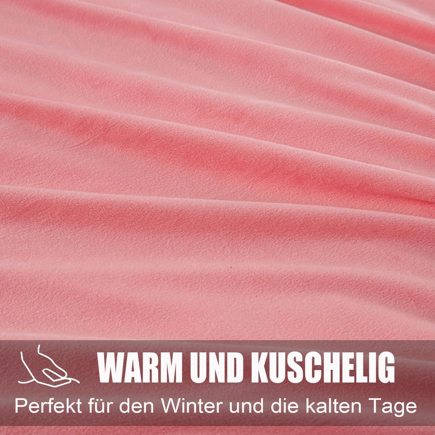 2er-Set Samt Kissenbezug 45x45 cm Superweich Kuschelig Deko Sofakissen Rosa