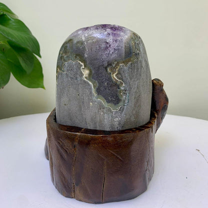 Natürlicher Amethyst Kristallclusterstein Uruguay 4,85 Lb – Roher