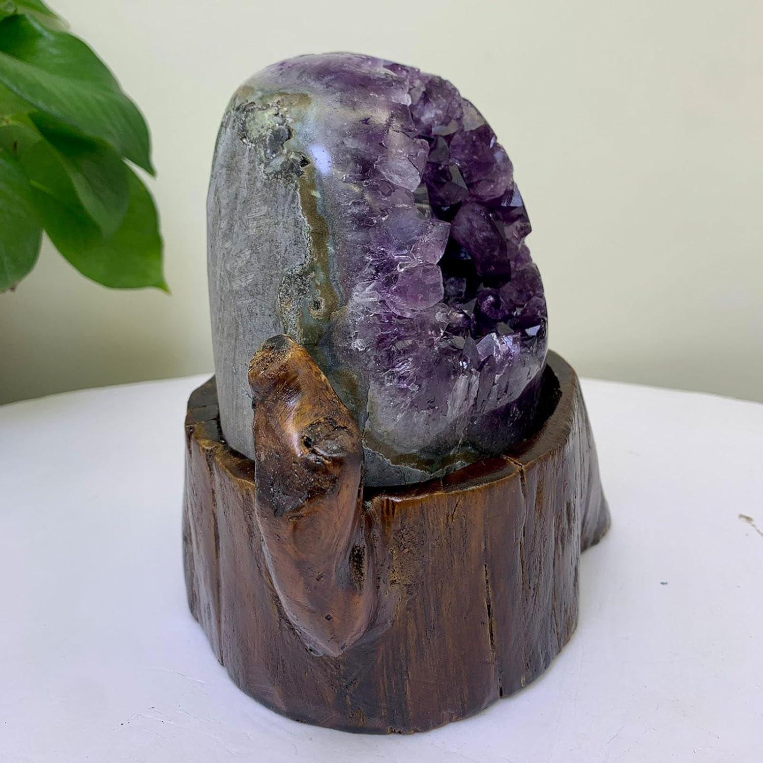 Natürlicher Amethyst Kristallclusterstein aus Uruguay - Roher Geode Druzy Quarz - Hexerei und Heilung