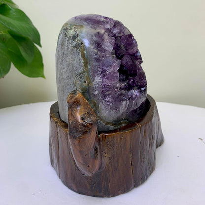 Natürlicher Amethyst Kristallclusterstein aus Uruguay - Roher Geode Druzy Quarz - Hexerei und Heilung