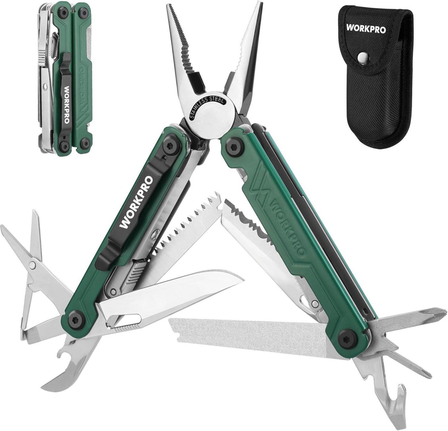Multifunktionszange 18-in-1 Werkzeug Edelstahl Multitool Grün