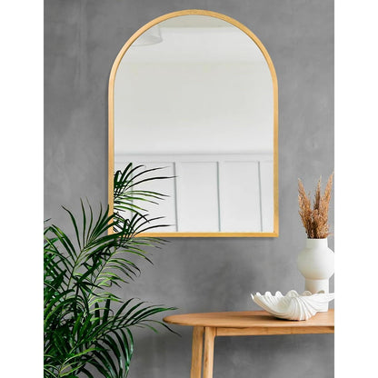 Gewölbter Wandspiegel Gold – 70x50cm, Elegantes Design