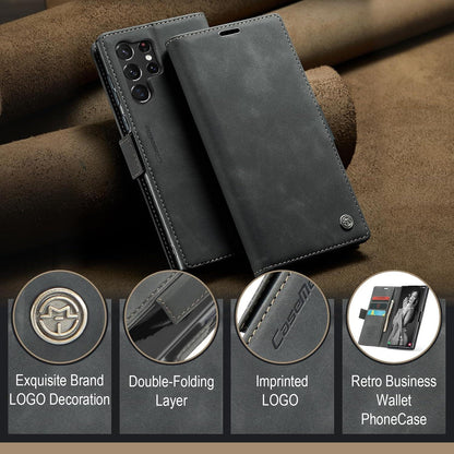 Handyhülle Samsung Galaxy S23 Ultra 5G Leder RFID Flip Case 6,8 Zoll