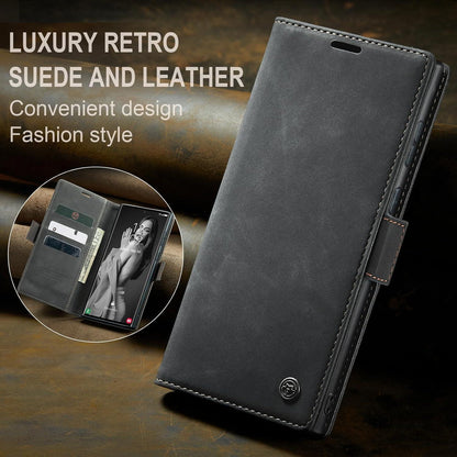 KZB Samsung Galaxy S23 Ultra 5G Hülle Leder Klapphülle RFID Standfunktion Grau