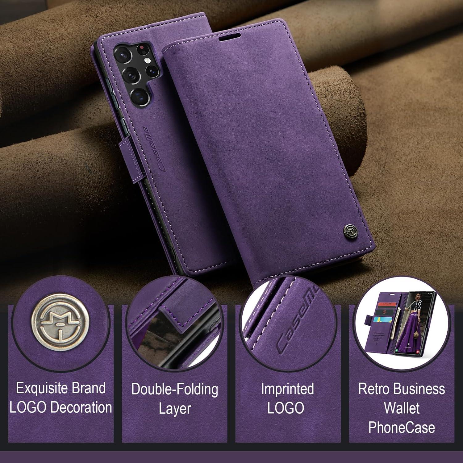 Handyhülle Samsung Galaxy S23 Ultra 5G Leder RFID Flip Case