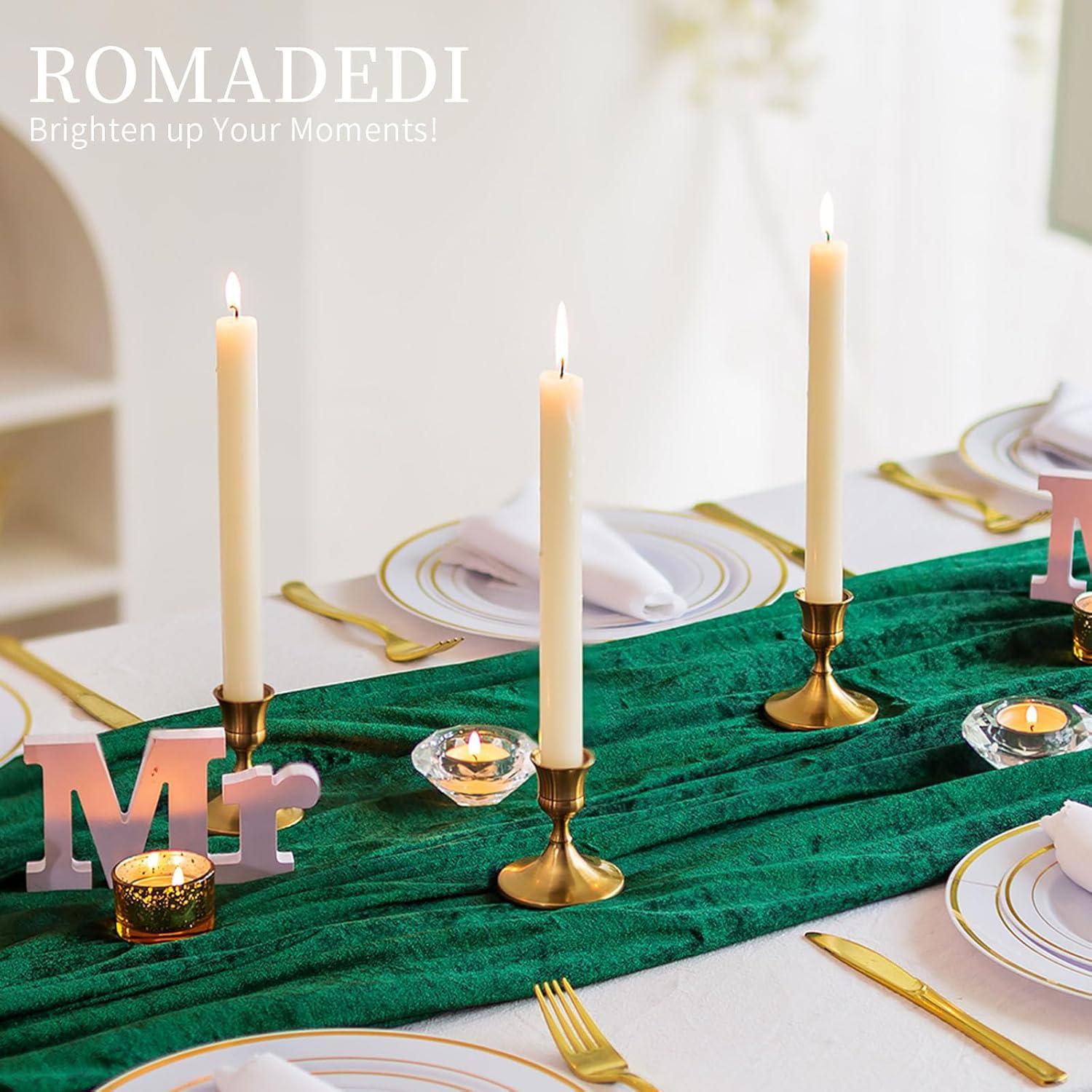 Goldene Kerzenständer Set für Stabkerzen - 12er Vintage Dekoration