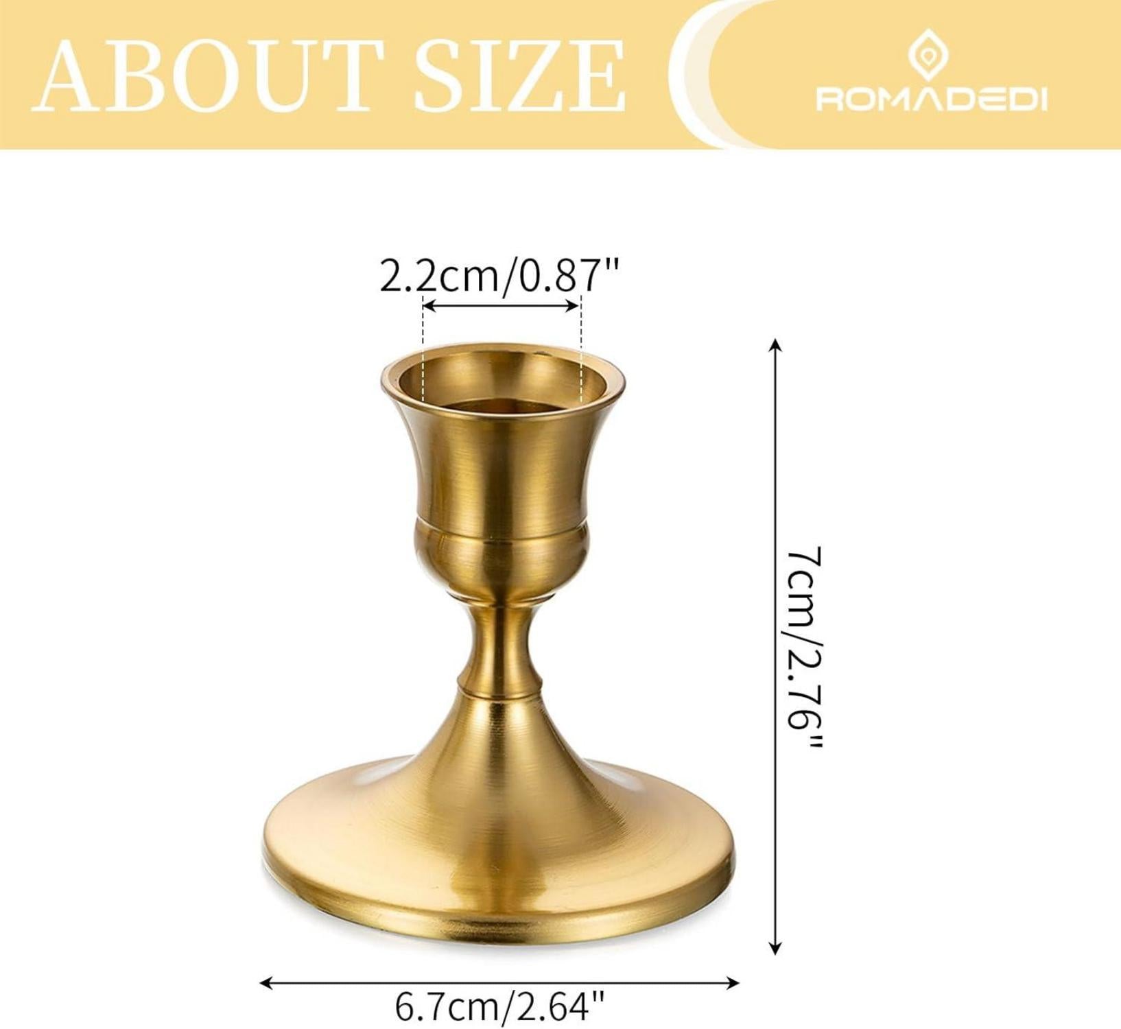 Kerzenständer Gold Metall Vintage Modern Deko 12er Set Adventskranz