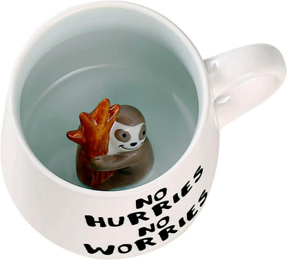 Lustige Faultier Keramik Tasse Personalisiert Kawaii