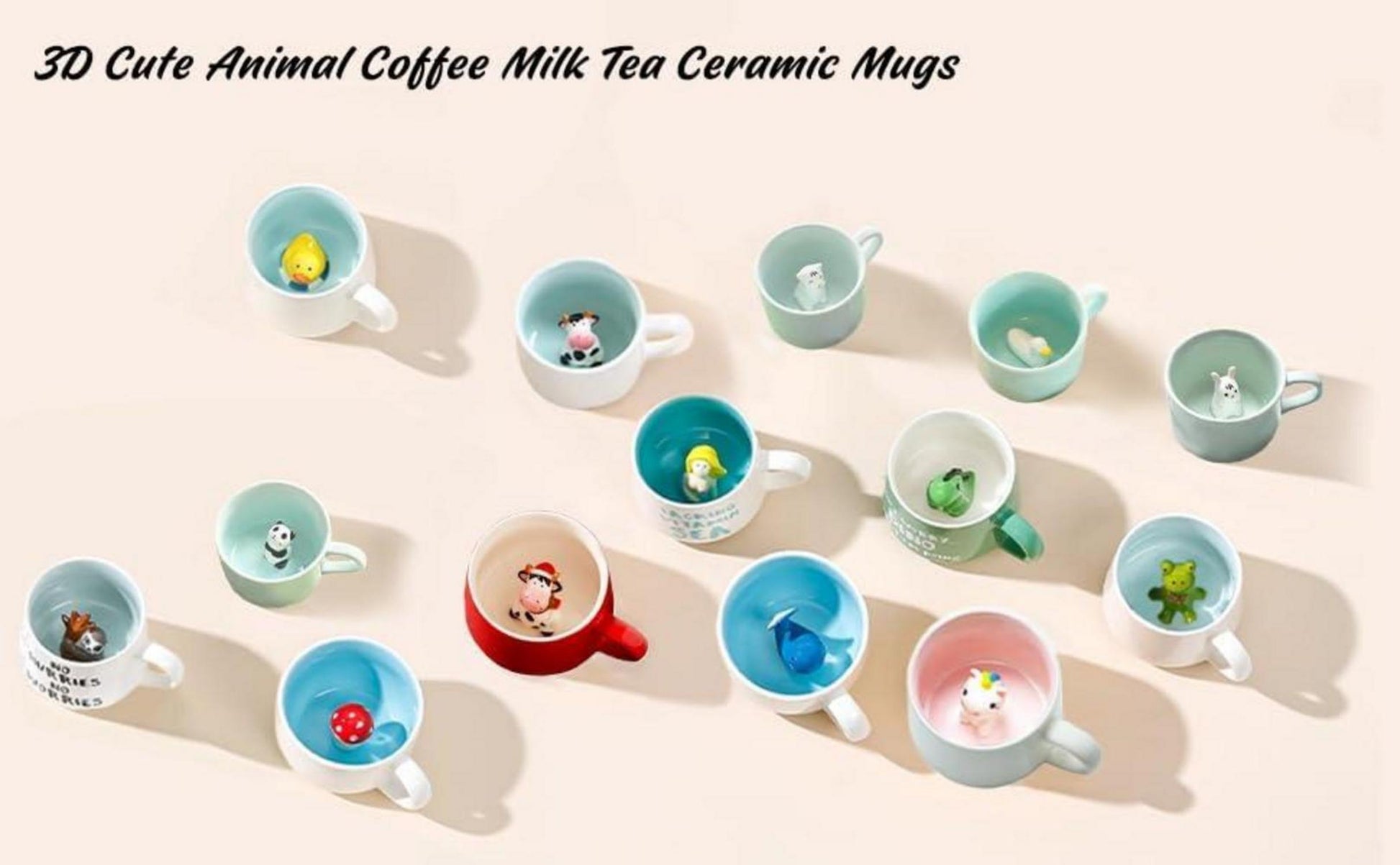 Personalisierte Kawaii Pilz Keramik Tasse 230ml Tiere Stil Hochzeit-Geschenk