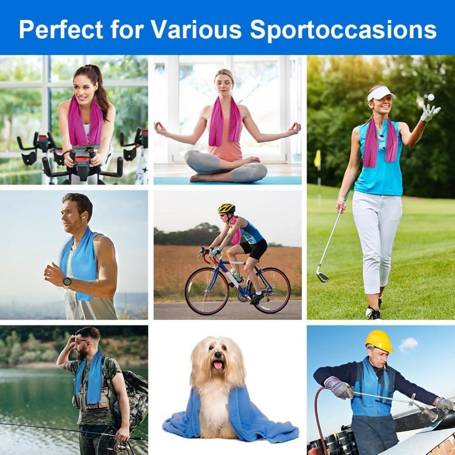 Kühlendes Mikrofaser Handtuch Set Eishandtuch Fitness Yoga Workout 30*120cm