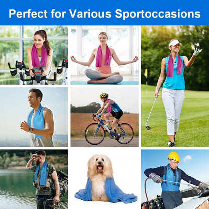 Kühlendes Mikrofaser Handtuch Set Eishandtuch Fitness Yoga Workout 30*120cm