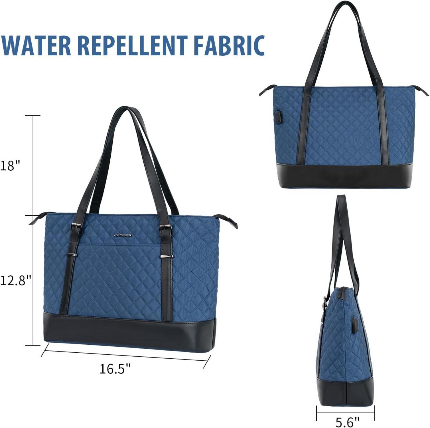 Laptop-Tragetasche 39,6 cm USB-Anschluss große Arbeitstasche Damen Handtasche Büro