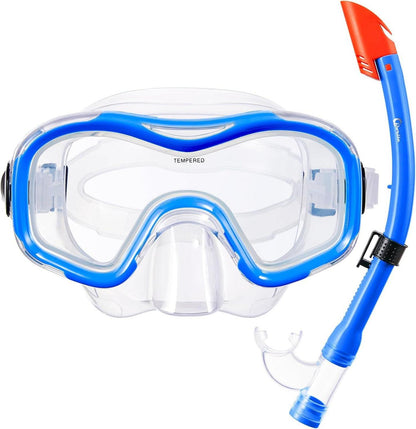 Kinder Schnorchelset mit Anti-Fog Taucherbrille Blau