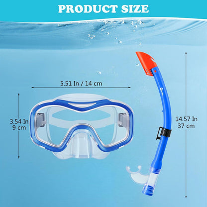 Kinder Schnorchelset Anti-Fog Taucherbrille Halbtrockener Schnorchel