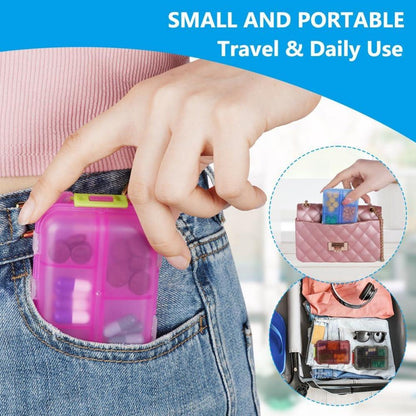 Tablettenbox 7 Tage, Pillendose 10 Fächer, Medikamentenbox BPA Frei