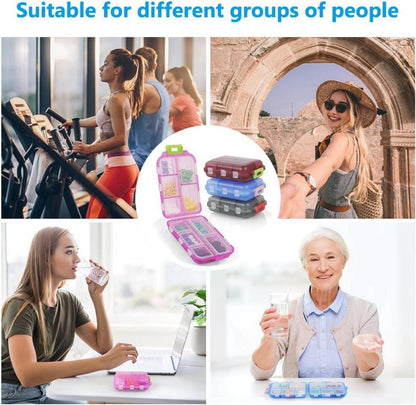 Tablettenbox 7 Tage Pillendose 10 Fächer Medikamentenbox BPA frei