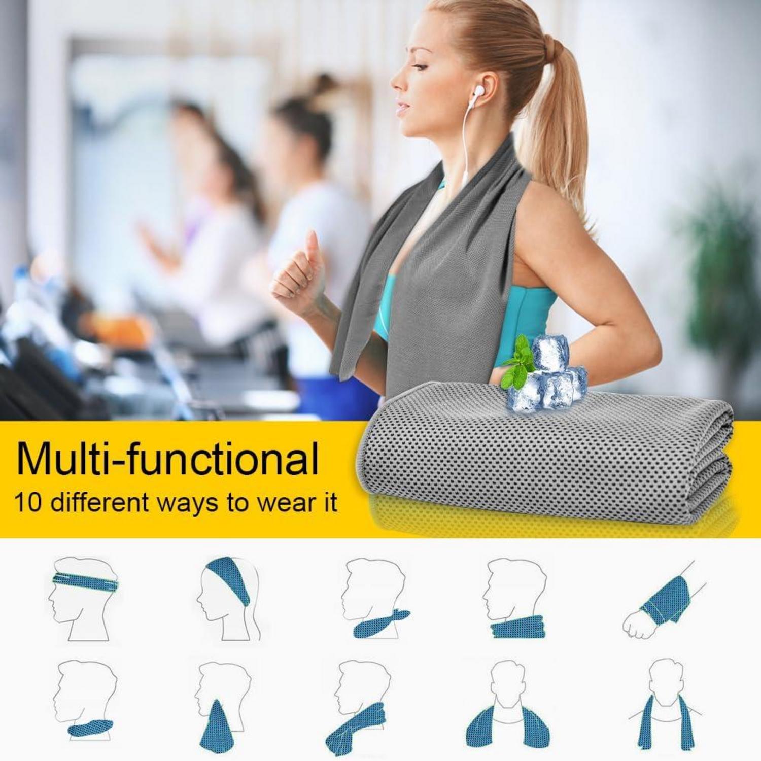 Kühlendes Handtuch Set Microfaser Eishandtuch Schnell Trocknend Yoga