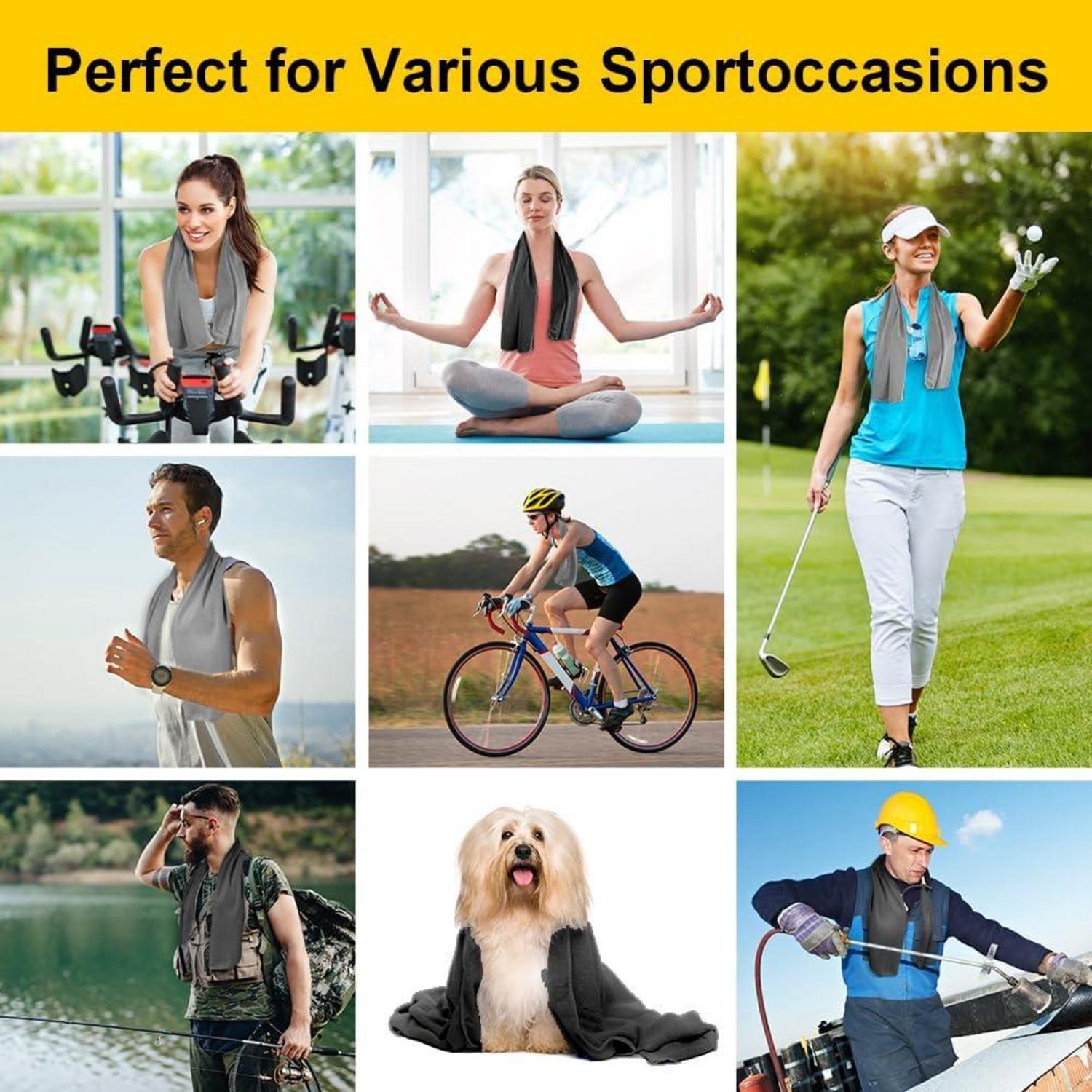 Kühlendes Mikrofaser-Handtuch Set Cooling Towel Eishandtuch für Fitness Yoga