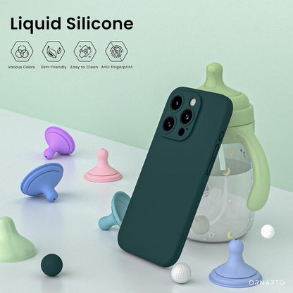 iPhone 15 Pro Max Hülle mit Kameraschutz und Schutzfolien, Silikon