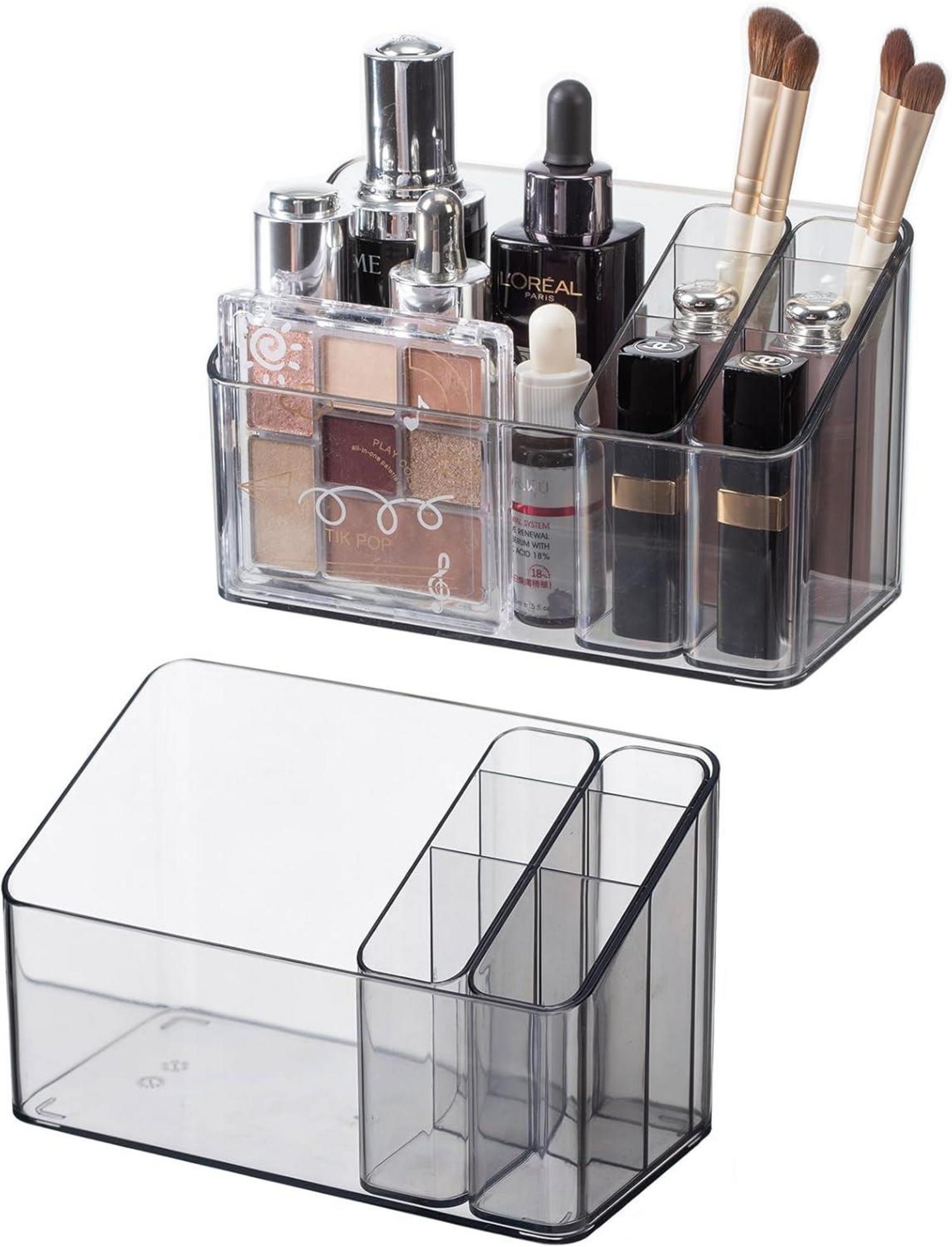 Make-Up Organizer 2er Pack Kosmetik Aufbewahrungsbox Schminktisch