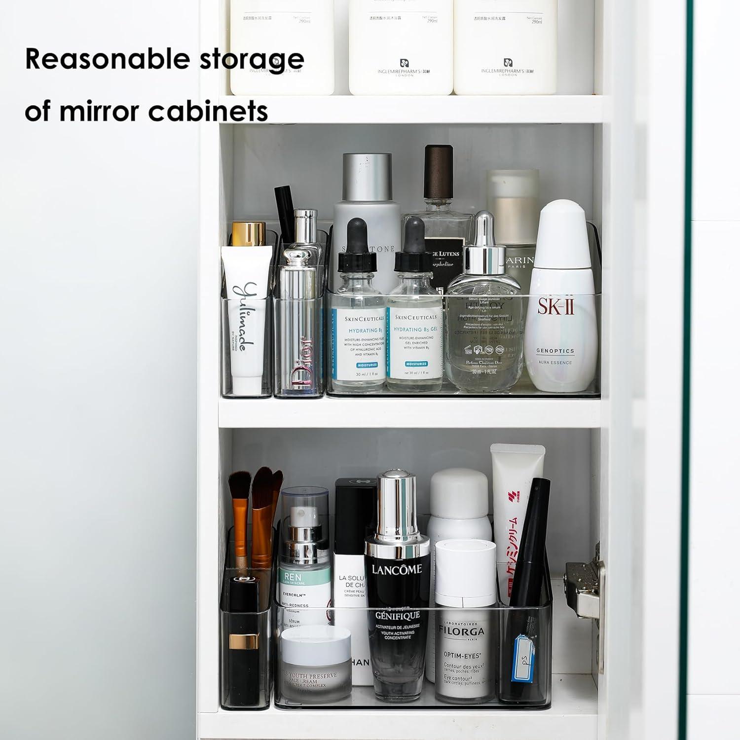 Make-Up Organizer 2er Set Kunststoff Kosmetik Aufbewahrung Schminktisch