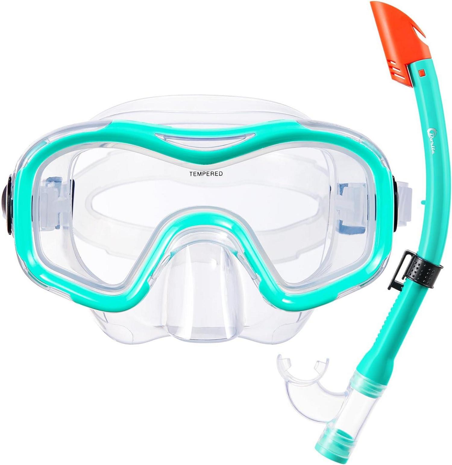 Kinder Schnorchelset mit Anti-Fog Taucherbrille & Halbtrocken