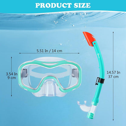 Schnorchelset Kinder Anti-Fog Taucherbrille Halbtrocken für Schwimmen