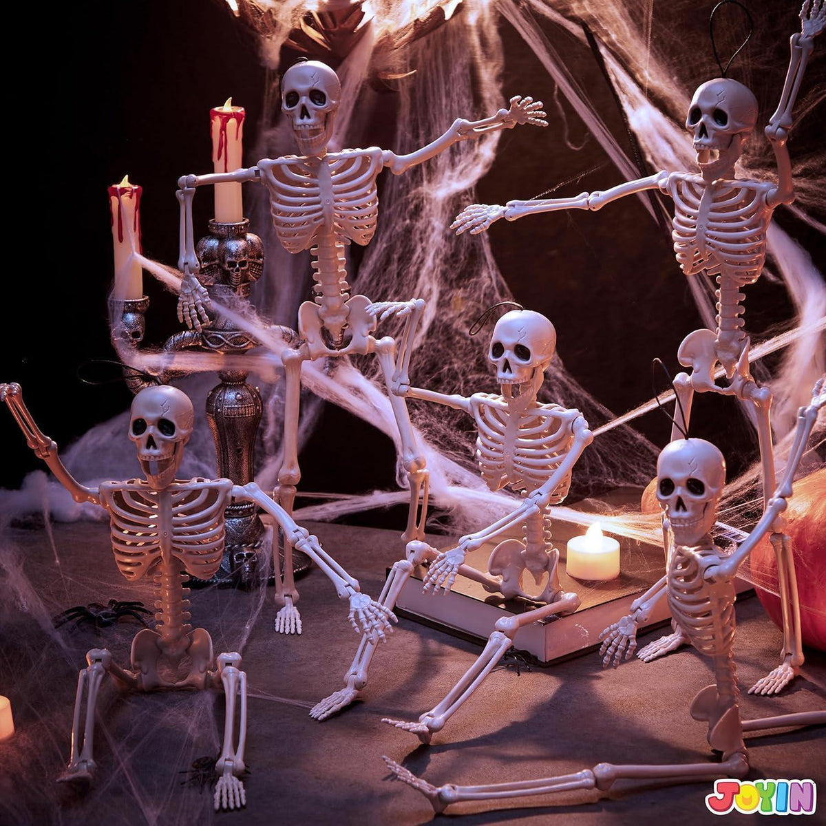 10 Hängende Halloween Skelette – Gruselige Partydeko