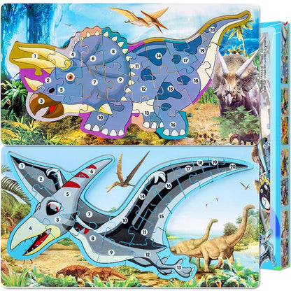 Montessori Dino Puzzle Holzspielzeug für Kinder