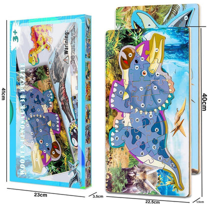 Montessori Dino Puzzle Holzspielzeug für Kinder