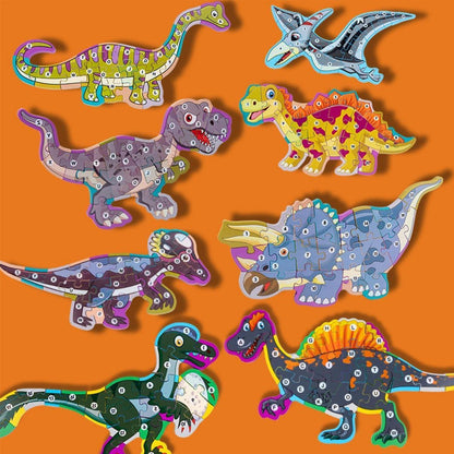 Montessori Dino Puzzle Holzspielzeug für Kinder