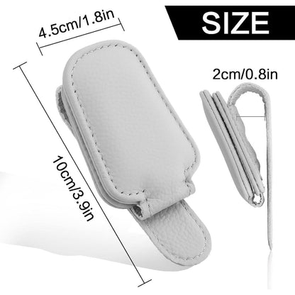 TIESOME Sonnenbrillenhalter für Auto-Sonnenblende Leder